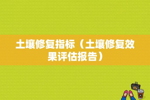 土壤修复指标（土壤修复效果评估报告）