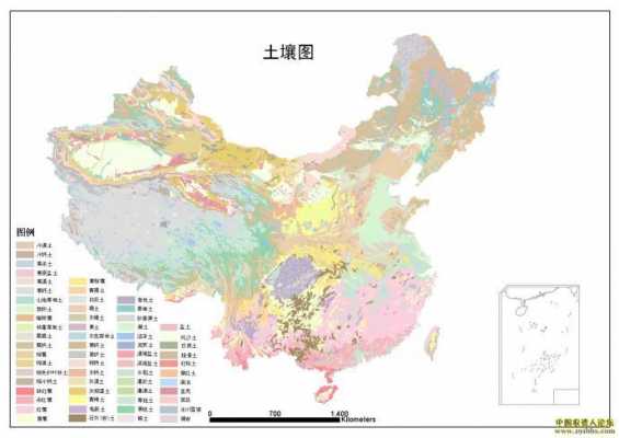 全国土壤图（全国土壤颜色三维分布图）