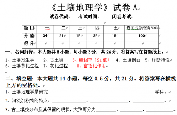 土壤地理学课后答案（土壤地理学第三版答案）